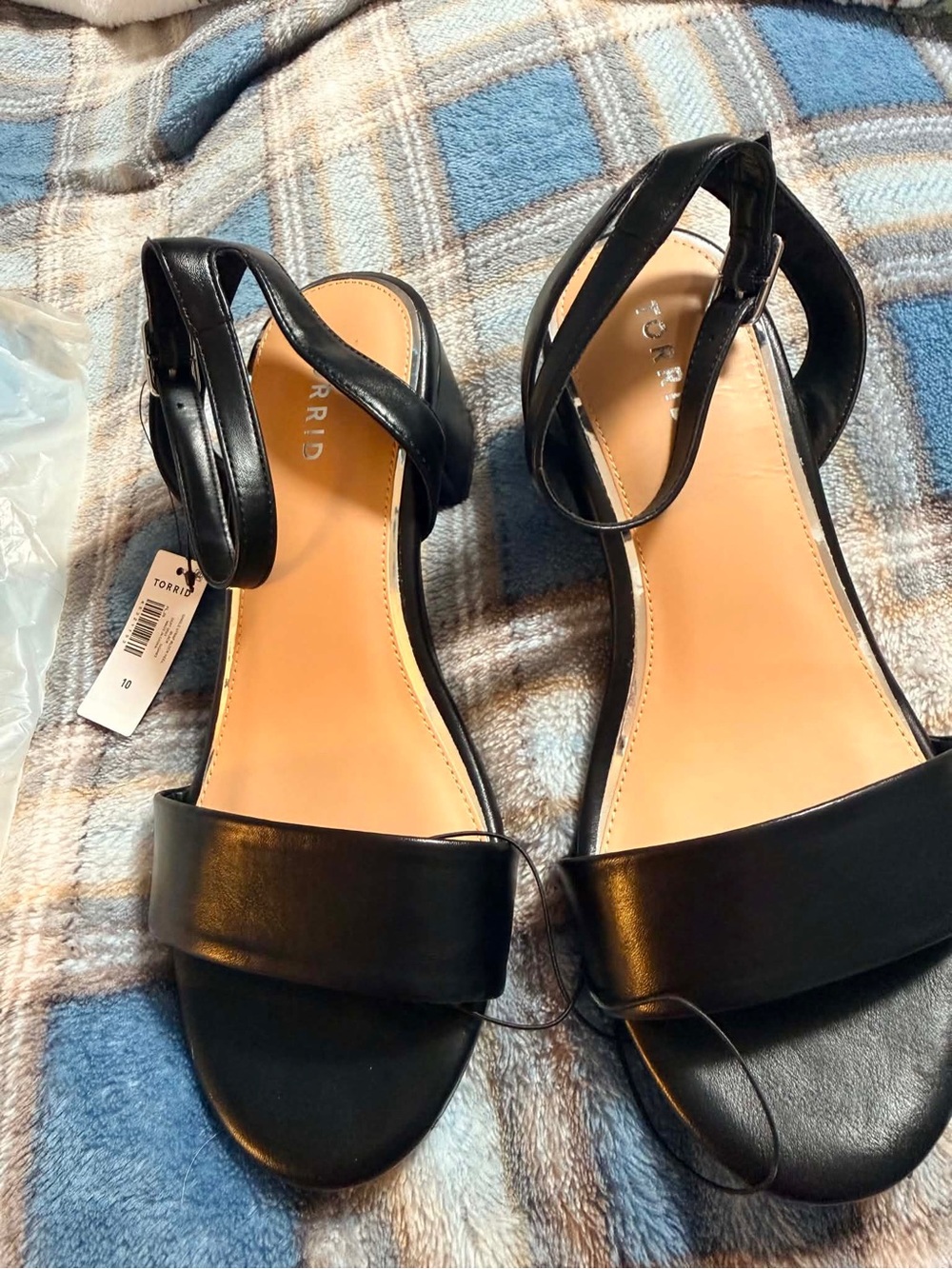 torrid Black Open-Toe Ankle Strap Block Heel Sandals